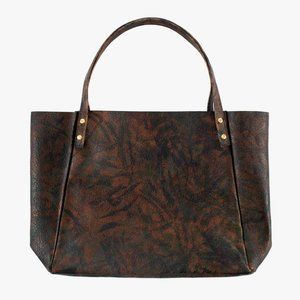 L’Épicier Genuine Leather Tote Bag in Jungle Brown